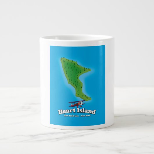 Hart Island New York New York kaart Grote Koffiekop (Voorkant)