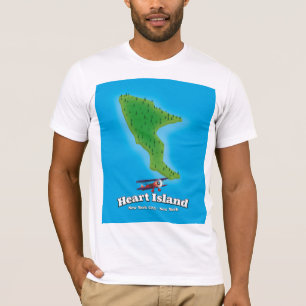 Hart Island New York New York kaart T-shirt