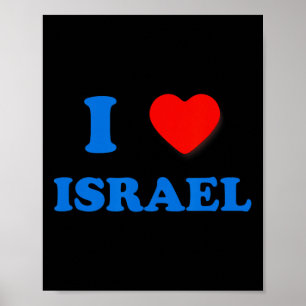 Hart Israël Ik hou van Israel Independence Day Sta Poster