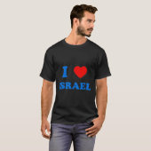 Hart Israël Ik hou van Israel Independence Day Sta T-shirt (Voorkant volledig)