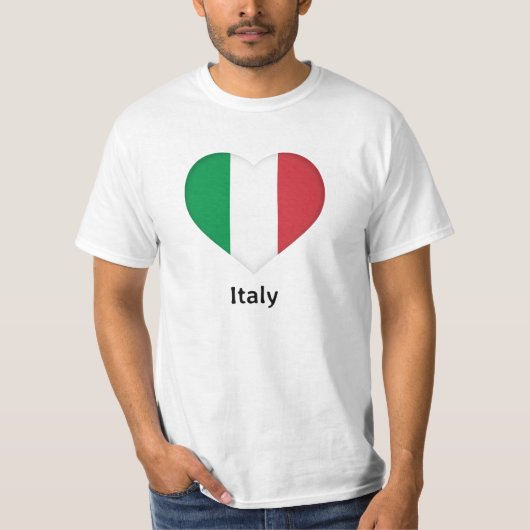 Hart - Italiaanse vlag T-shirt (Voorkant)