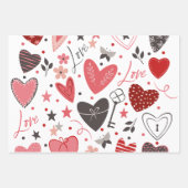 "Hart je" romantisch Inpakpapier Vel (Voorkant 2)