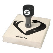 Hart Jouw tekst Hier Bedrukte Inkt Rubberstempel (Stempel)