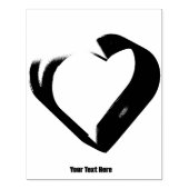 Hart Jouw tekst Hier Bedrukte Inkt Rubberstempel (Afrduk)