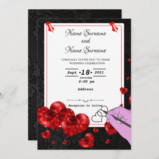 hart kaart (Voorkant / Achterkant)