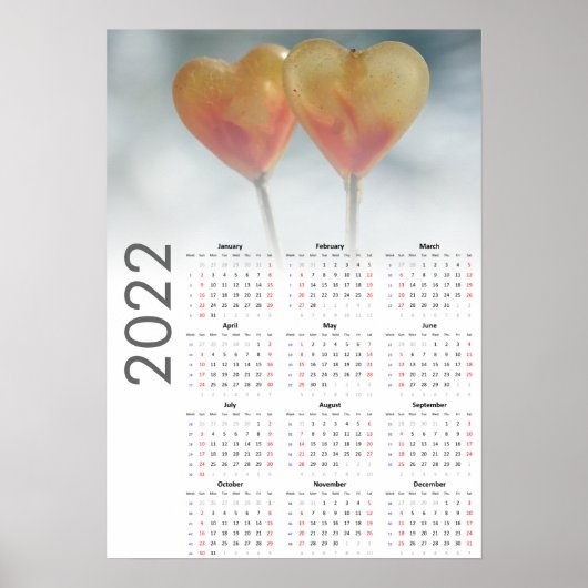 Hart Kalender 2022 Poster - Zondag eerst (Voorkant)
