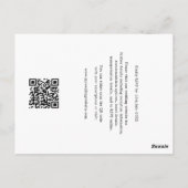 Hart kalligrafie budget bruiloft briefkaart (Achterkant)