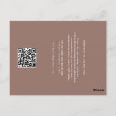 Hart Kalligrafie Budget Bruin Huwelijk Briefkaart (Achterkant)