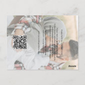 Hart Kalligrafie Budget Foto Huwelijk Briefkaart (Achterkant)