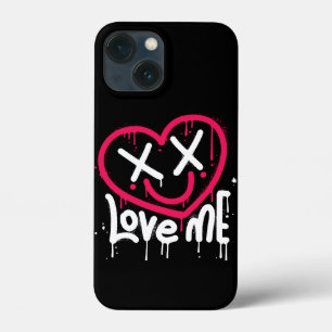 Hart karakter met dode ogen en glimlach gespoten Case-Mate iPhone case
