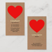 Hart - karton visitekaartje (Voorkant / Achterkant)