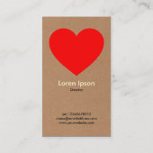 Hart - karton visitekaartje (Achterkant)