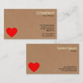 Hart - karton visitekaartje (Voorkant / Achterkant)