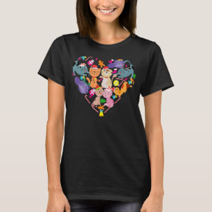 Hart Kat Kerstman Snoep Ornamenten Kerstkat 5 T-shirt