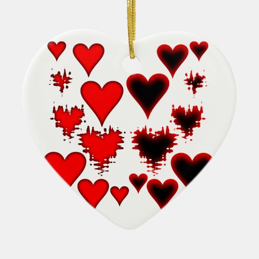hart keramisch ornament (Voorkant)