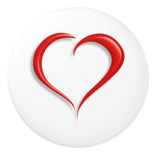 hart keramische knop (Voorkant)