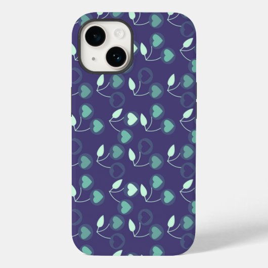 hart kersen blauw Case-Mate iPhone case (Achterkant)