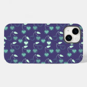 hart kersen blauw Case-Mate iPhone case (Achterkant (horizontaal))