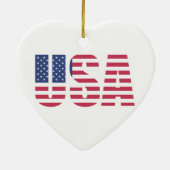 Hart Kerst Ornament - Patriotisch Amerikaans (Achterkant)