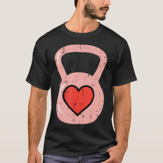 Hart Kettlebell Gym Fitness Valentijnsdag Mannen W T-shirt