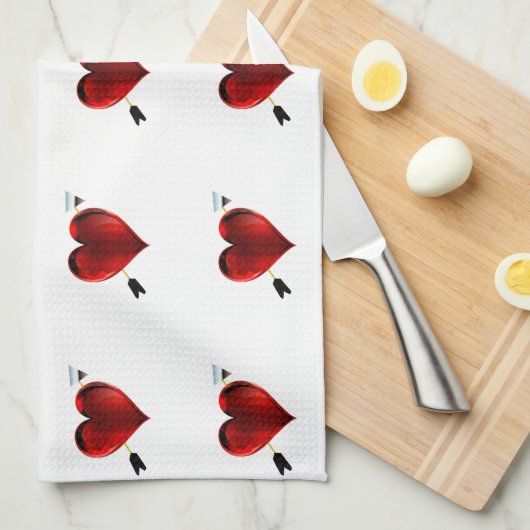 Hart Keuken Handdoeken (Quarter Fold)