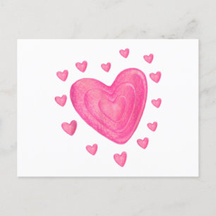 Hart Kinder school Valentijnsdag Meisjesjongens Briefkaart