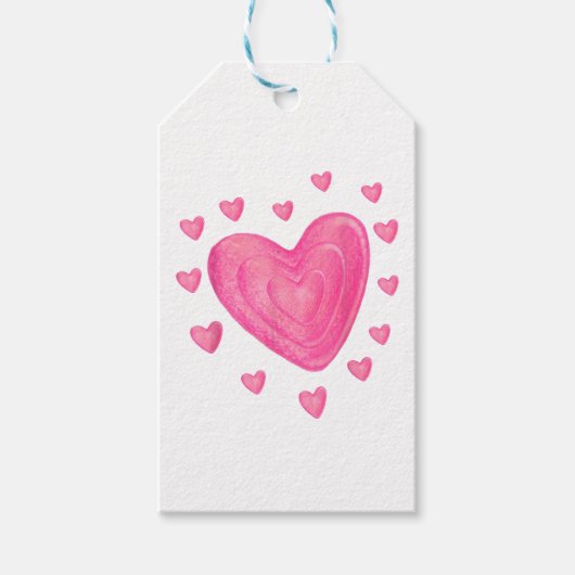 Hart Kinder school Valentijnsdag Meisjesjongens Cadeaulabel (Voorkant)