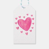 Hart Kinder school Valentijnsdag Meisjesjongens Cadeaulabel (Achterkant)