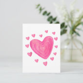 Hart Kinder school Valentijnsdag Meisjesjongens Informatiekaartje (Staand voorkant)