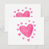 Hart Kinder school Valentijnsdag Meisjesjongens RSVP Kaartje (Voorkant / Achterkant)