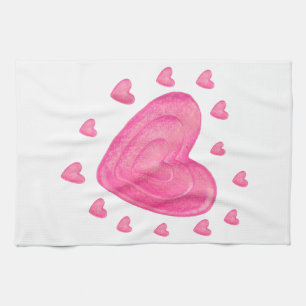 Hart Kinder school Valentijnsdag Meisjesjongens Theedoek