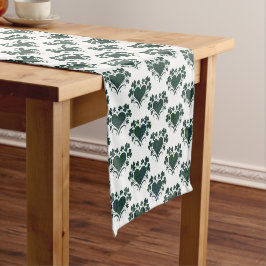 Hart Klaver Plaid Groen Blauw Tartan Clover Korte Tafelloper