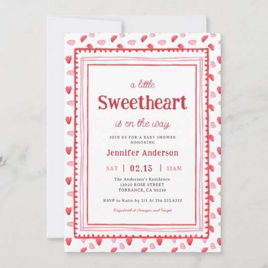 Hart Klein Zoeteliefje Valentijns Babyshower Kaart (Voorkant)