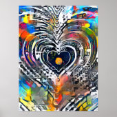 hart | Kleurrijk Abstract Poster (Voorkant)