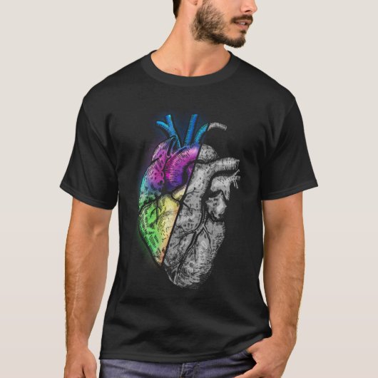 Hart Kleurrijke Realistische Pullover Hoodie (Voorkant)