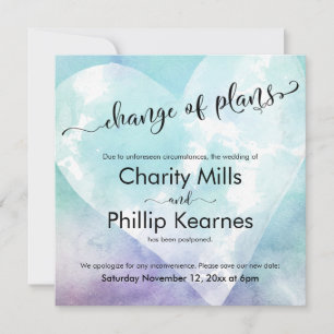 Hart Kleurrijke Uitgestelde Bruiloft Verandering v