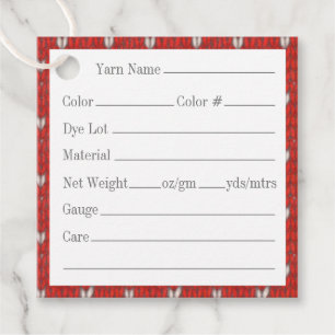 HART KNIT 2" Vierkante garen Labels