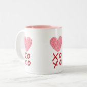 Hart, knuffels n kisses XOXO Mokken (Voorkant links)