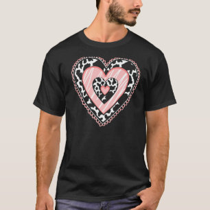 Hart Koe Patroon Boerderij Boer Vrouwen Meisjes Ki T-shirt