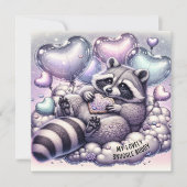 Hart Koek Wasbeer Valentijnskaart Feestdagenkaart (Voorkant)