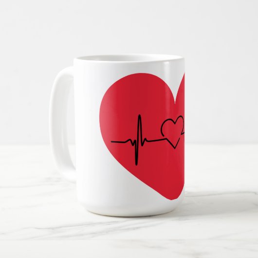 hart koffiemok (Voorkant links)