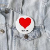 hart, koningin Judi Ronde Button 7,6 Cm (In situ)