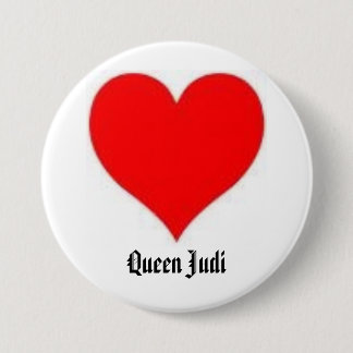hart, koningin Judi Ronde Button 7,6 Cm