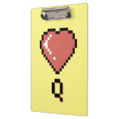 Hart koningin zwarte omtrek klembord (Links)