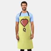 Hart koningin zwarte omtrek schort (Gedragen)