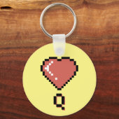Hart koningin zwarte omtrek sleutelhanger (Voorkant)