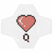 Hart koningin zwarte omtrek voetbal (Enkel)