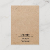 Hart kraft papier sieraden oorbel display kaart visitekaartje (Achterkant)