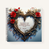 Hart Krans Breng tijd door met Jezus Journal Notitieboek (Voorkant)