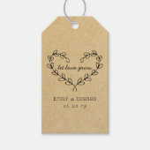 Hart krans Laat liefde groeien bruiloft gunst Cadeaulabel (Voorkant)